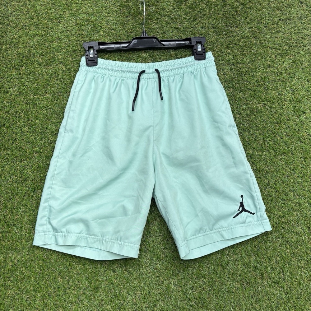 Nike Jordan Shorts Boys Youth Large 12-13 Yrs Nylon Mint Green Basketball Mesh